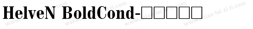 HelveN BoldCond字体转换